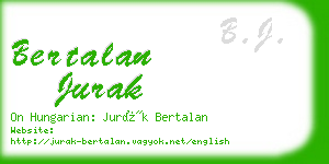 bertalan jurak business card